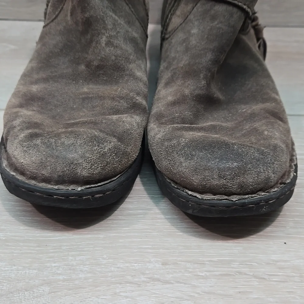 Born Women's Suede Ankle Boots Moto Shoes Sz 8.5M